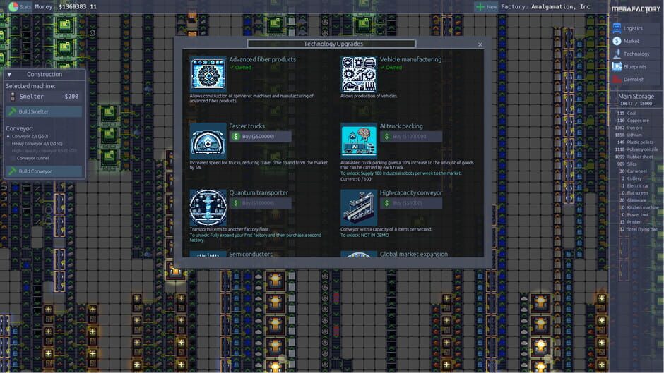 Capture de MegaFactory Tycoon