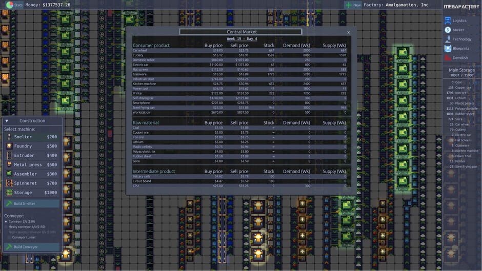 Capture de MegaFactory Tycoon