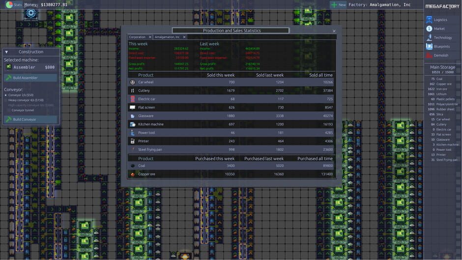 Capture de MegaFactory Tycoon
