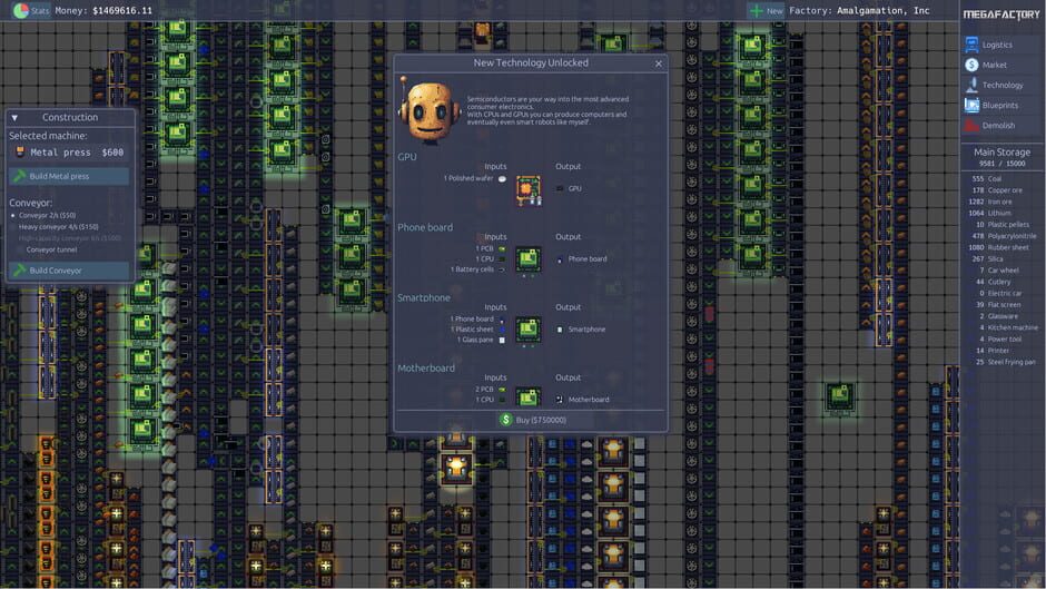 Capture de MegaFactory Tycoon