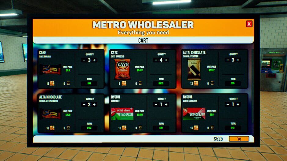 Capture de Metro Mini Market Simulator