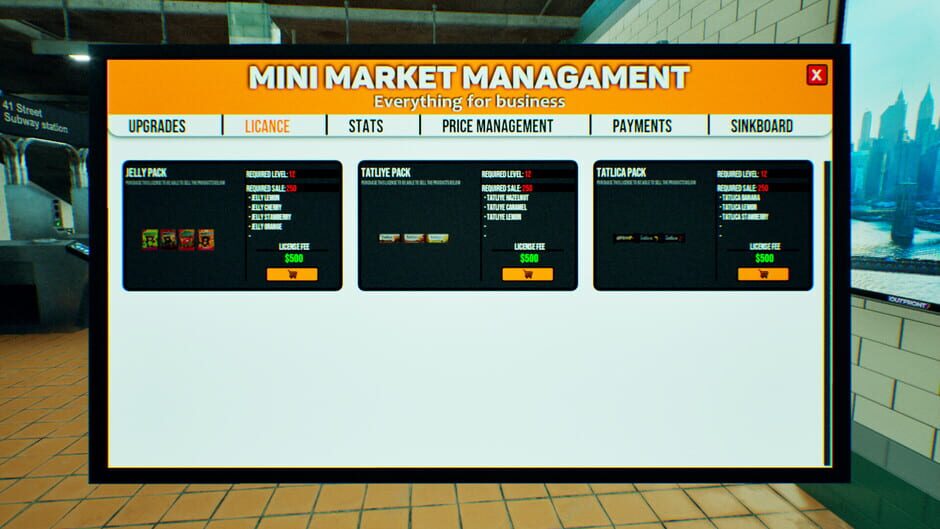 Capture de Metro Mini Market Simulator