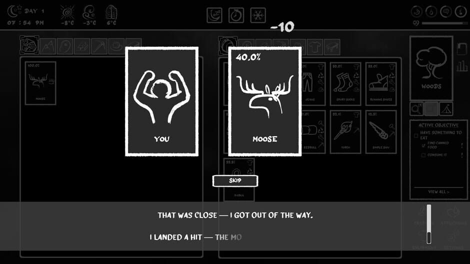 Capture de Don't Freeze: A Winter Card Survival