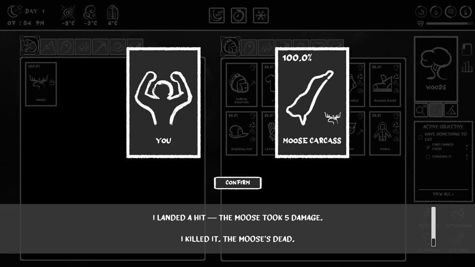 Capture de Don't Freeze: A Winter Card Survival
