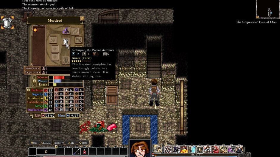 Capture de Dungeons of Dredmor