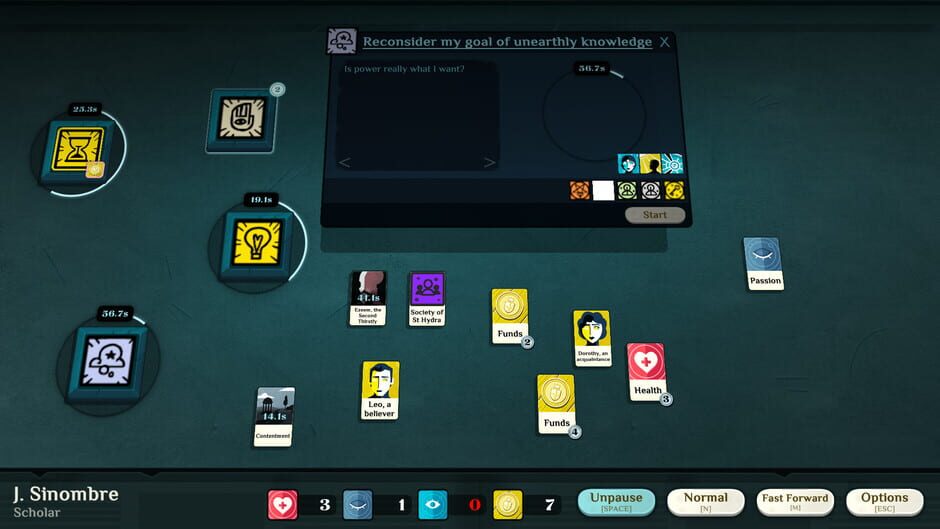 Capture de Cultist Simulator