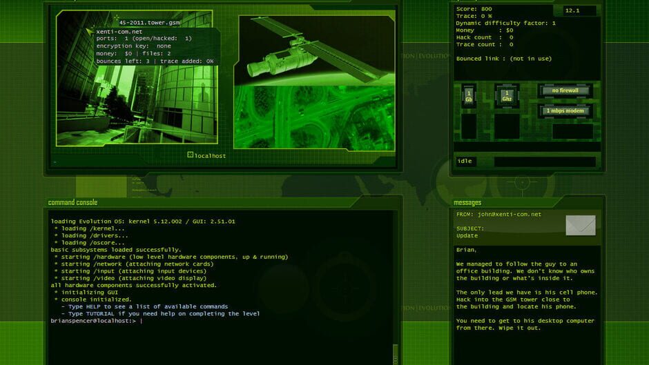 Capture de Hacker Evolution: Untold