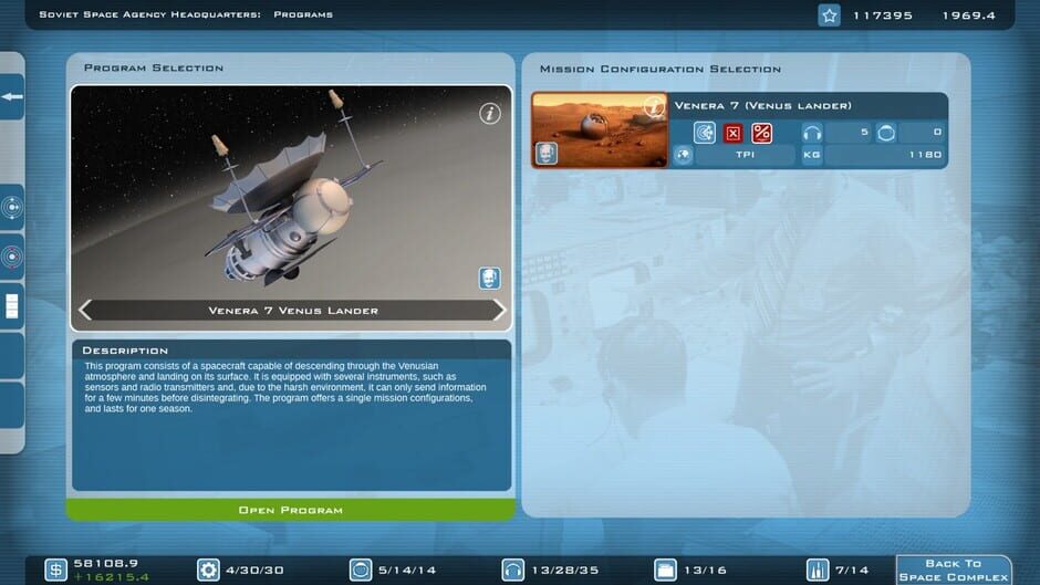 Capture de Buzz Aldrin's Space Program Manager