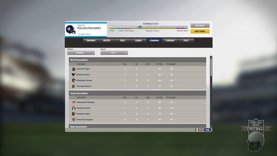 Capture de Front Page Sports Football