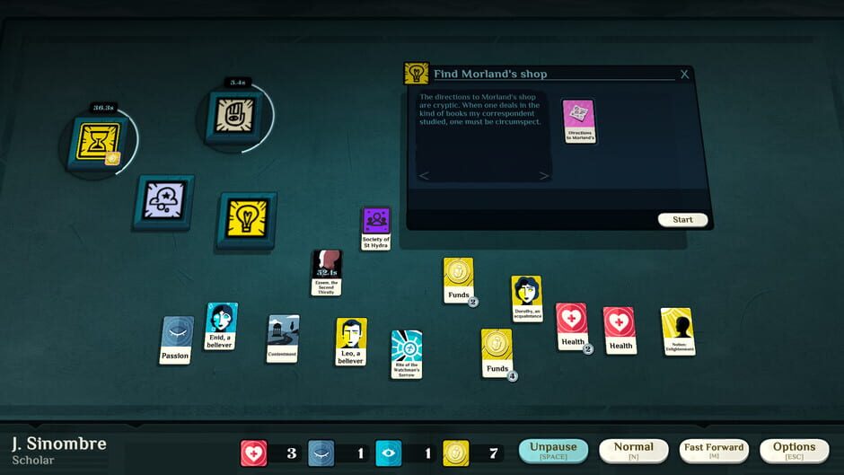 Capture de Cultist Simulator