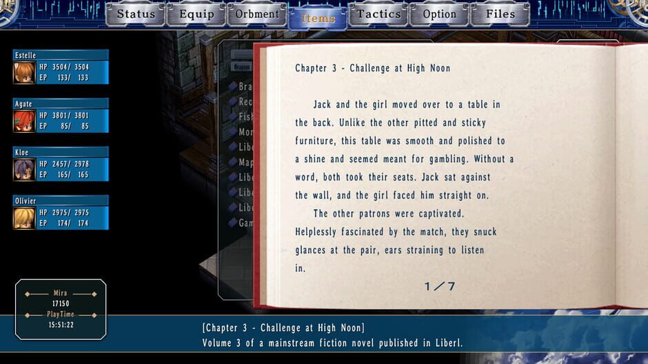 Capture de The Legend of Heroes: Trails in the Sky SC