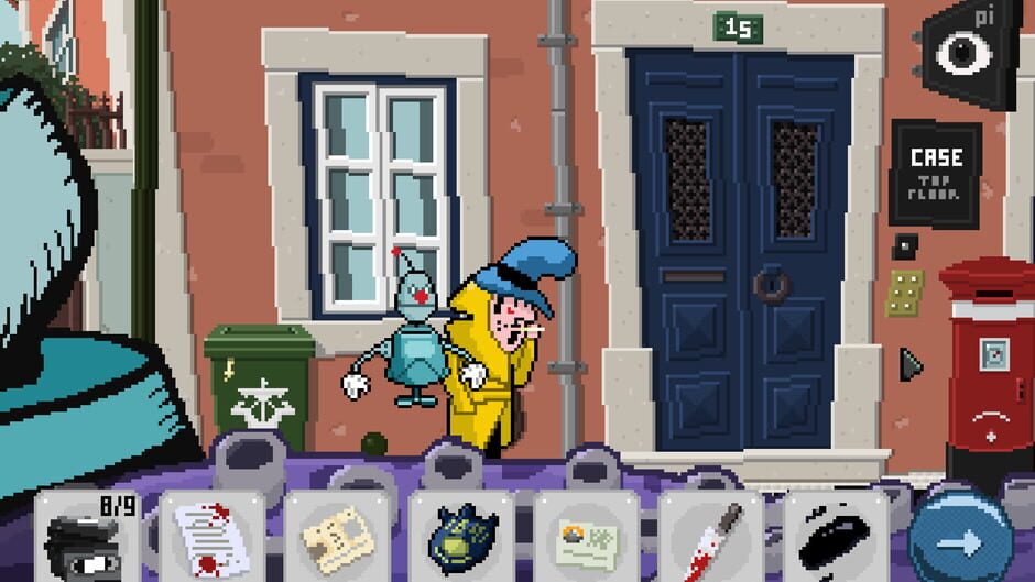 Capture de Detective Case and Clown Bot in: Murder in the Hotel Lisbon