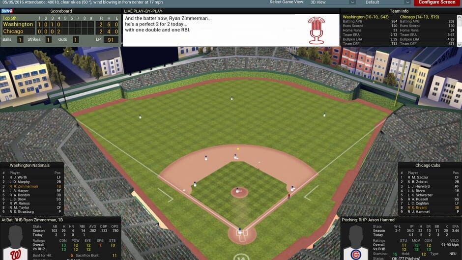 Capture d’Out of the Park Baseball 17