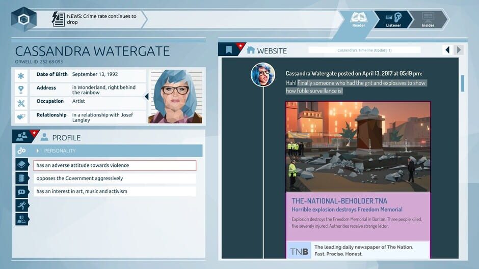 Capture d’Orwell: Keeping an Eye on You