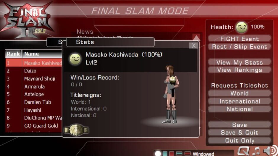Capture de Final Slam 2