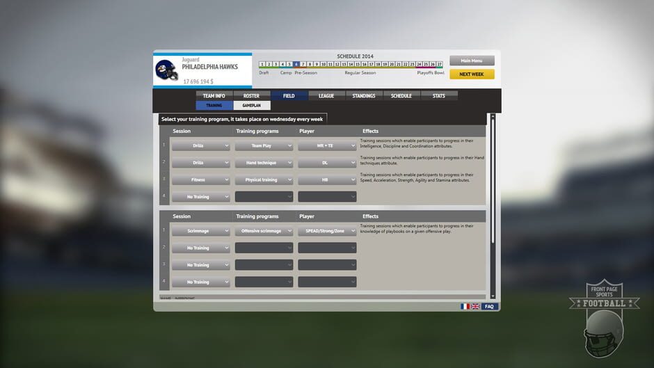 Capture de Front Page Sports Football