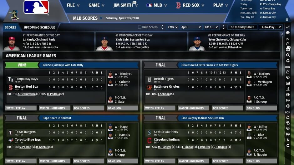 Capture d’Out of the Park Baseball 19