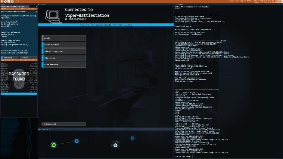 Capture de Hacknet