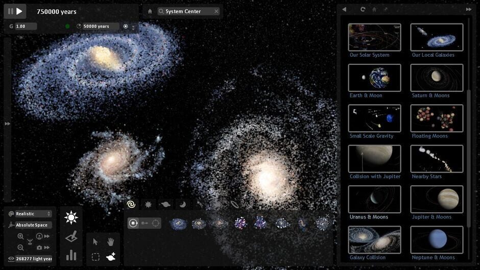 Capture d’Universe Sandbox Legacy