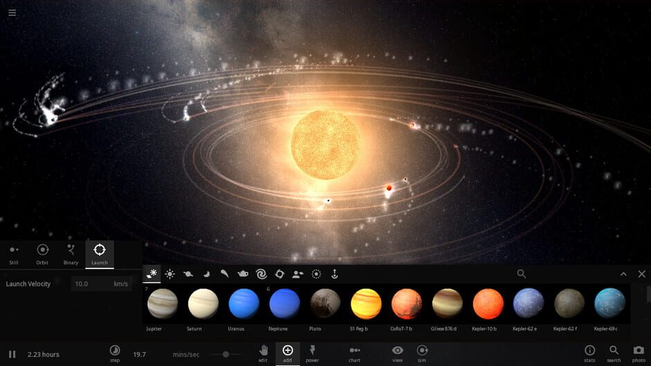 Capture d’Universe Sandbox